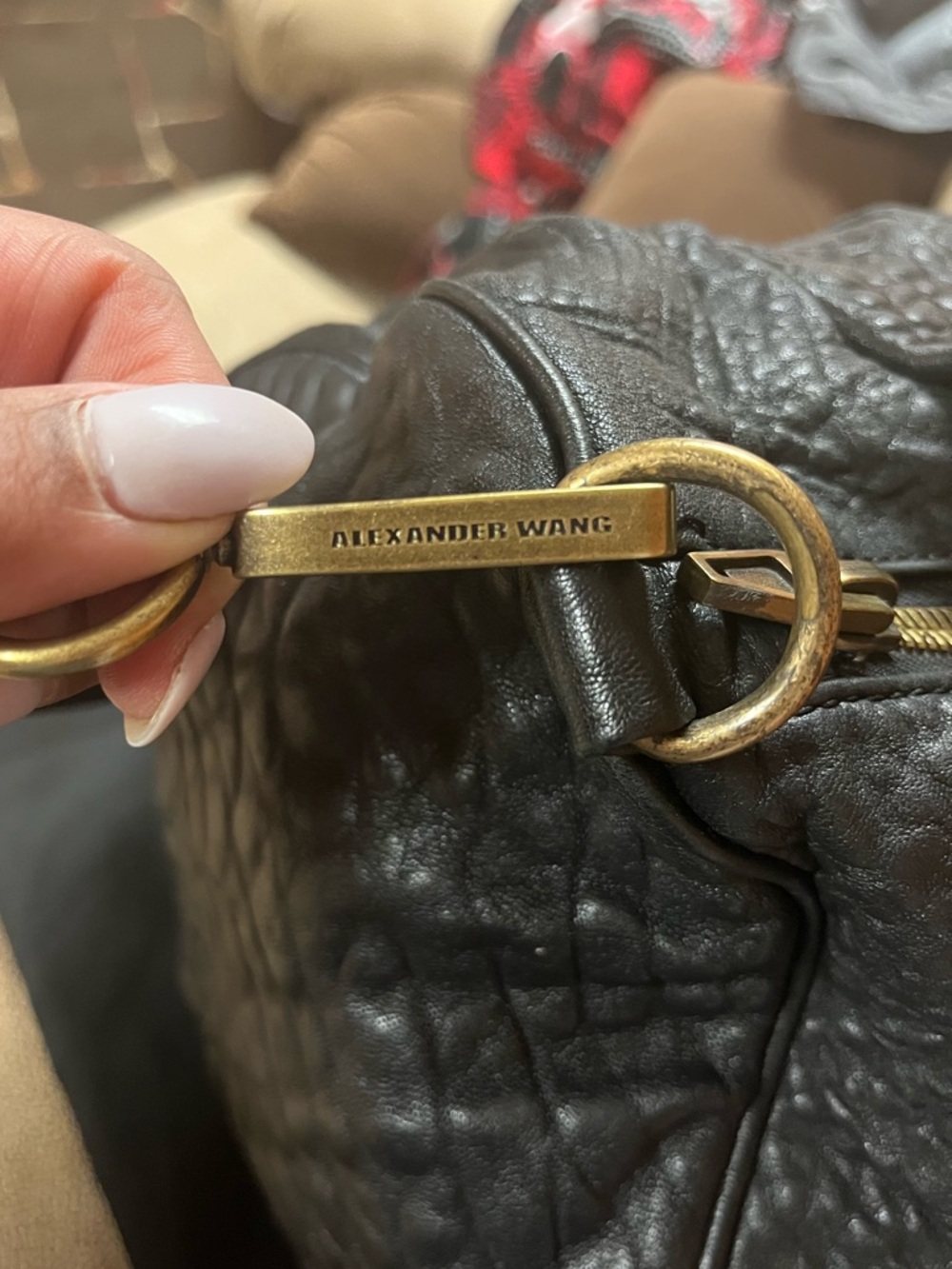Authentic Alexander Wang Black Rocco Gold Tone Hardware - Picture 3 of 9